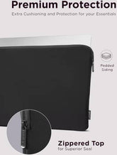 Lenovo Basic Sleeve 14 inch, Light weight, High Quality Soft Lining, Durable Metal Zipper Puller, Neoprene Material, Black